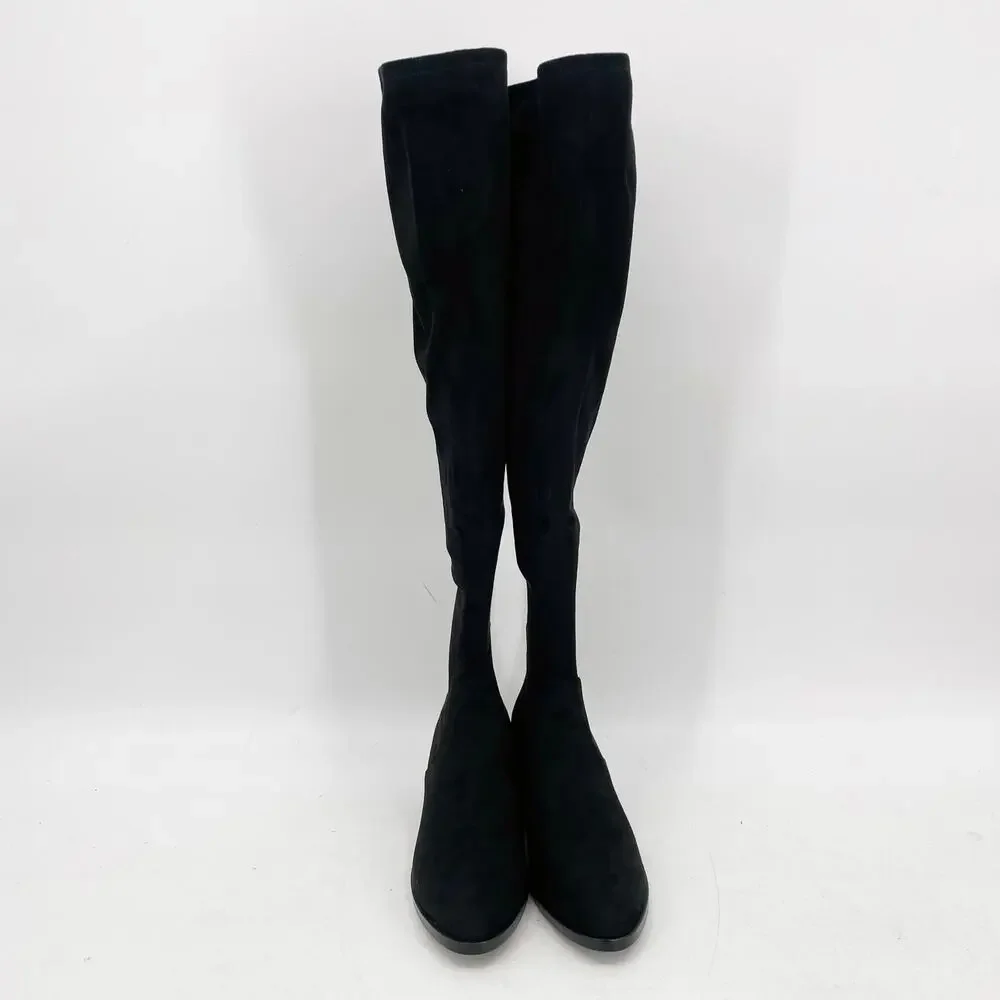 Steve Madden Women's Georgette Over the Knee Boots Size 8 Black Pull On NIB